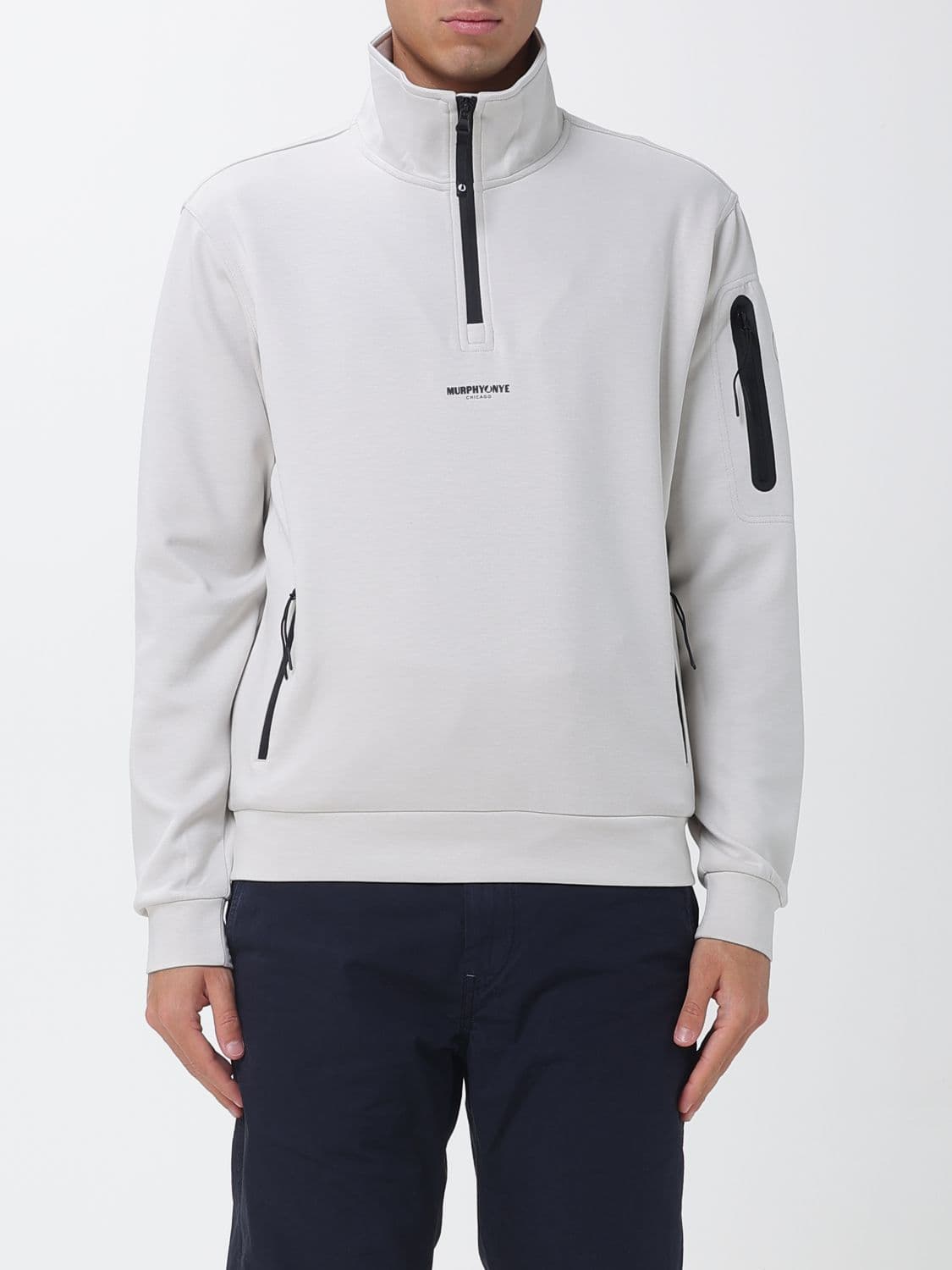 Murphy & nye High-Neck Jumper with Half-Zip Closure