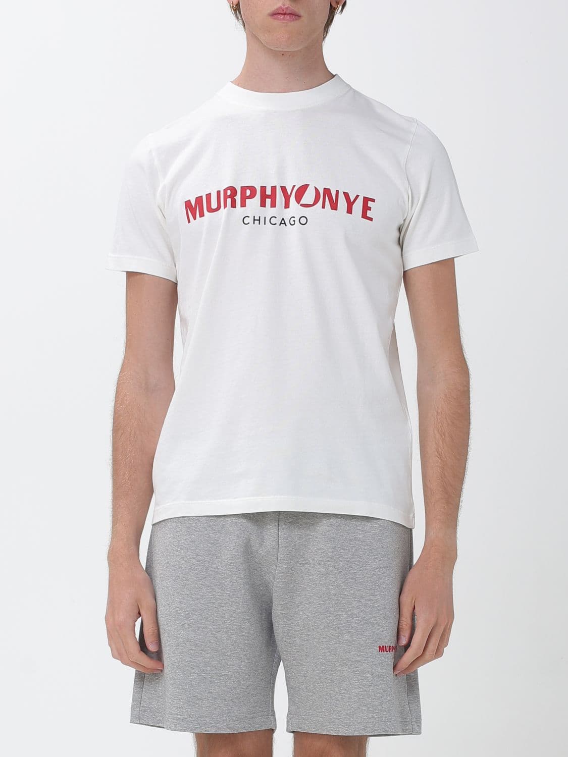 Murphy & nye Crew-Neck T-Shirt in Cotton with Contrast Logo