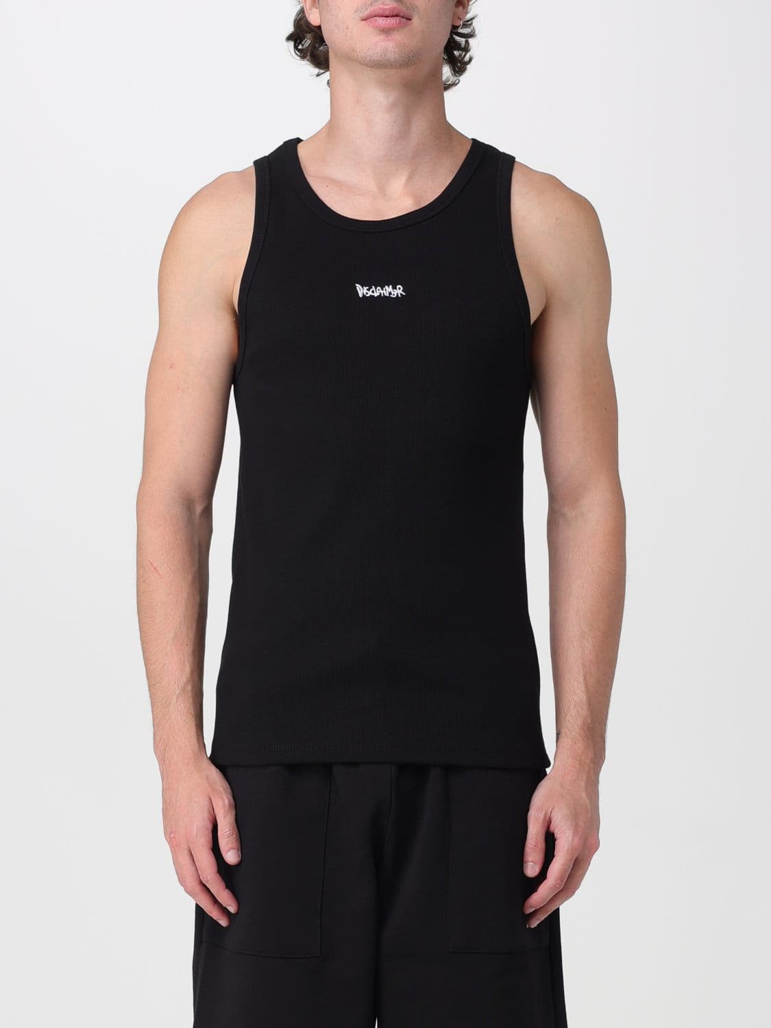 Disclaimer Slim Fit Stretch-Cotton Tank Top with Embroidered Logo