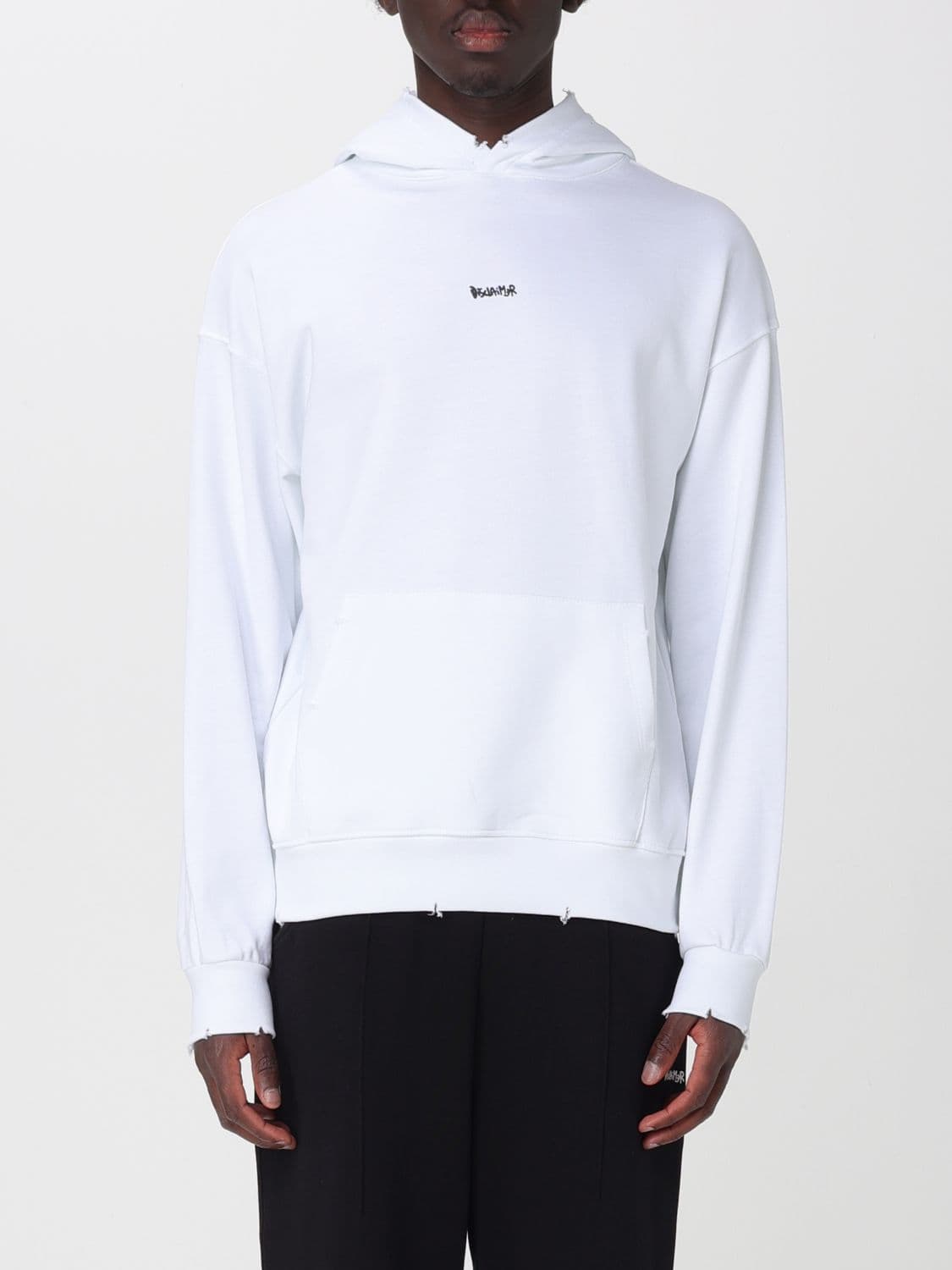 Disclaimer Cotton Hoodie with Kangaroo Pocket and Logo