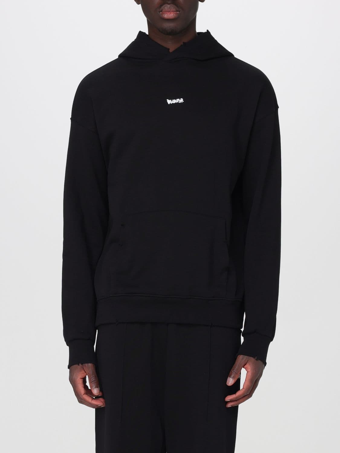 Disclaimer Cotton Hoodie with Kangaroo Pocket and Logo