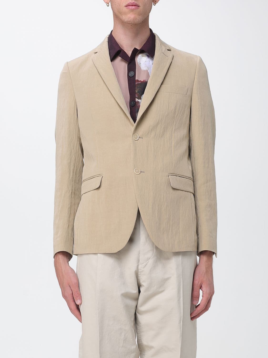 Antonio Marras Single-Breasted Lyocell Blazer with Notch Lapels