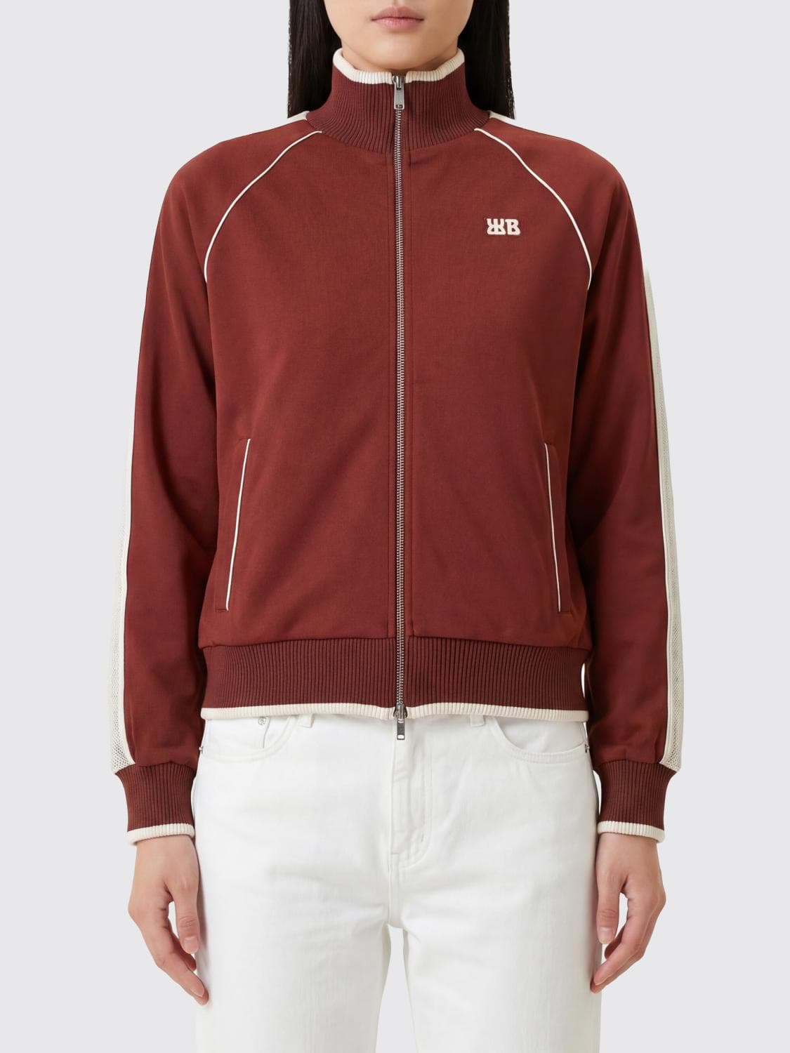 Wales Bonner Cotton-Blend Track Jacket Sweatshirt with Zip and Contrast Trims