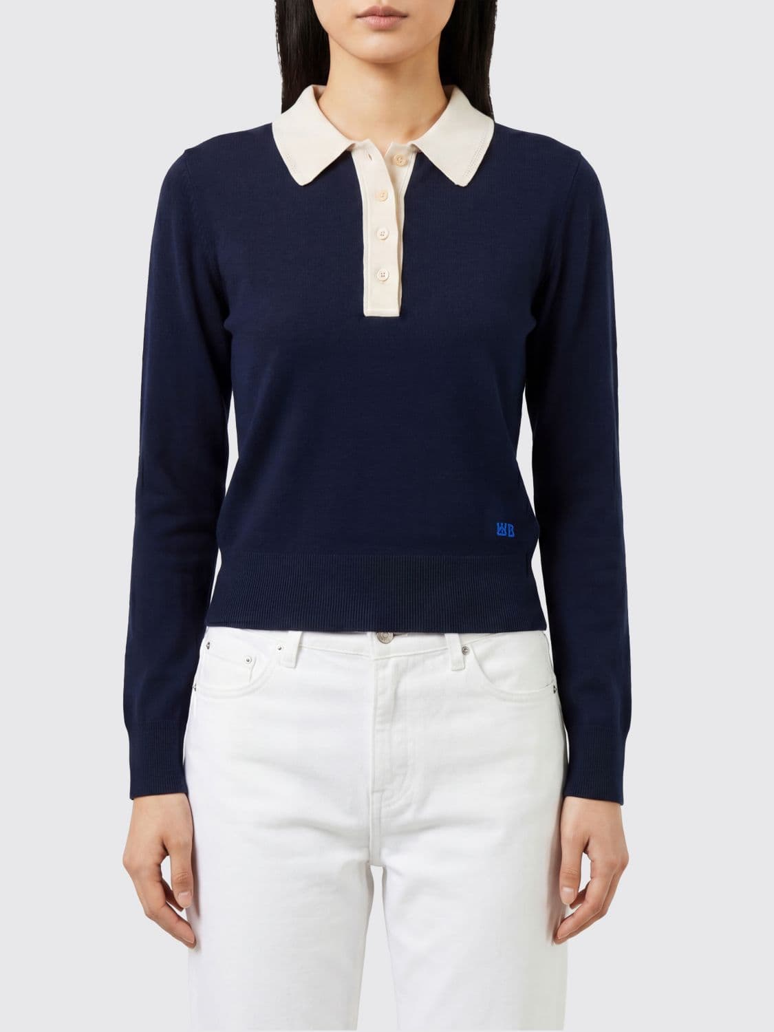 Wales Bonner Slim Fit Long-Sleeved Knitted Wool Polo Shirt with Contrast Trims · XXS