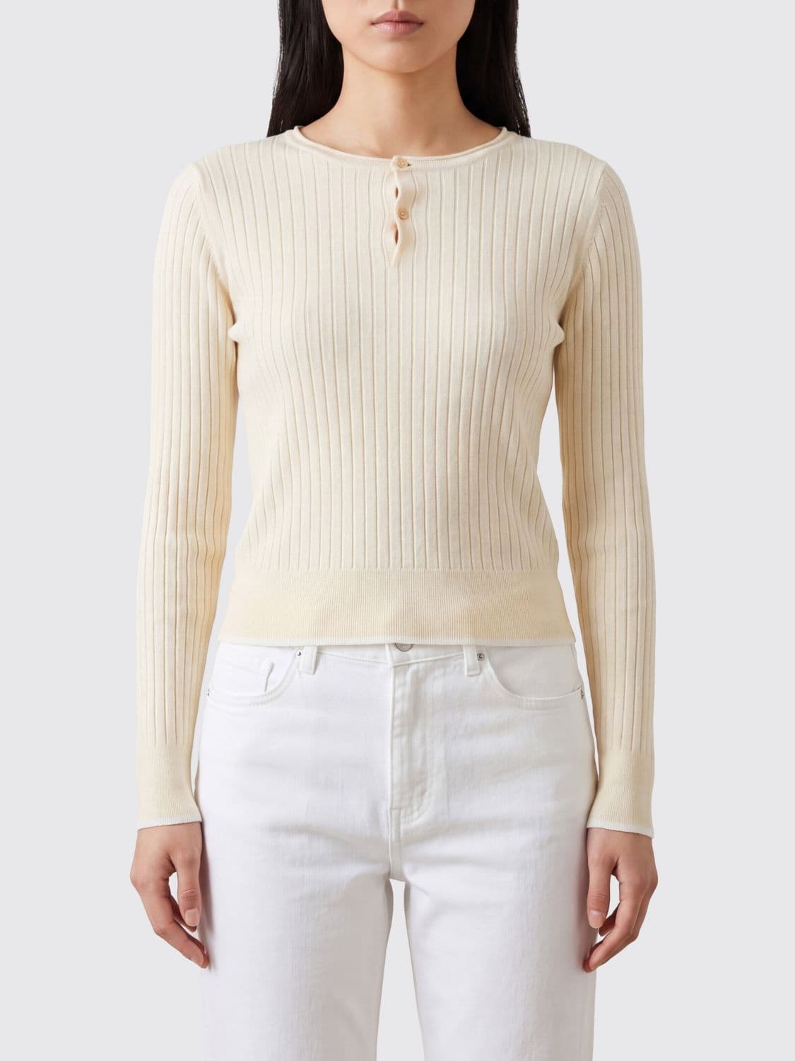 Wales Bonner Long-Sleeved Slim Fit Wool Crew Neck Jumper