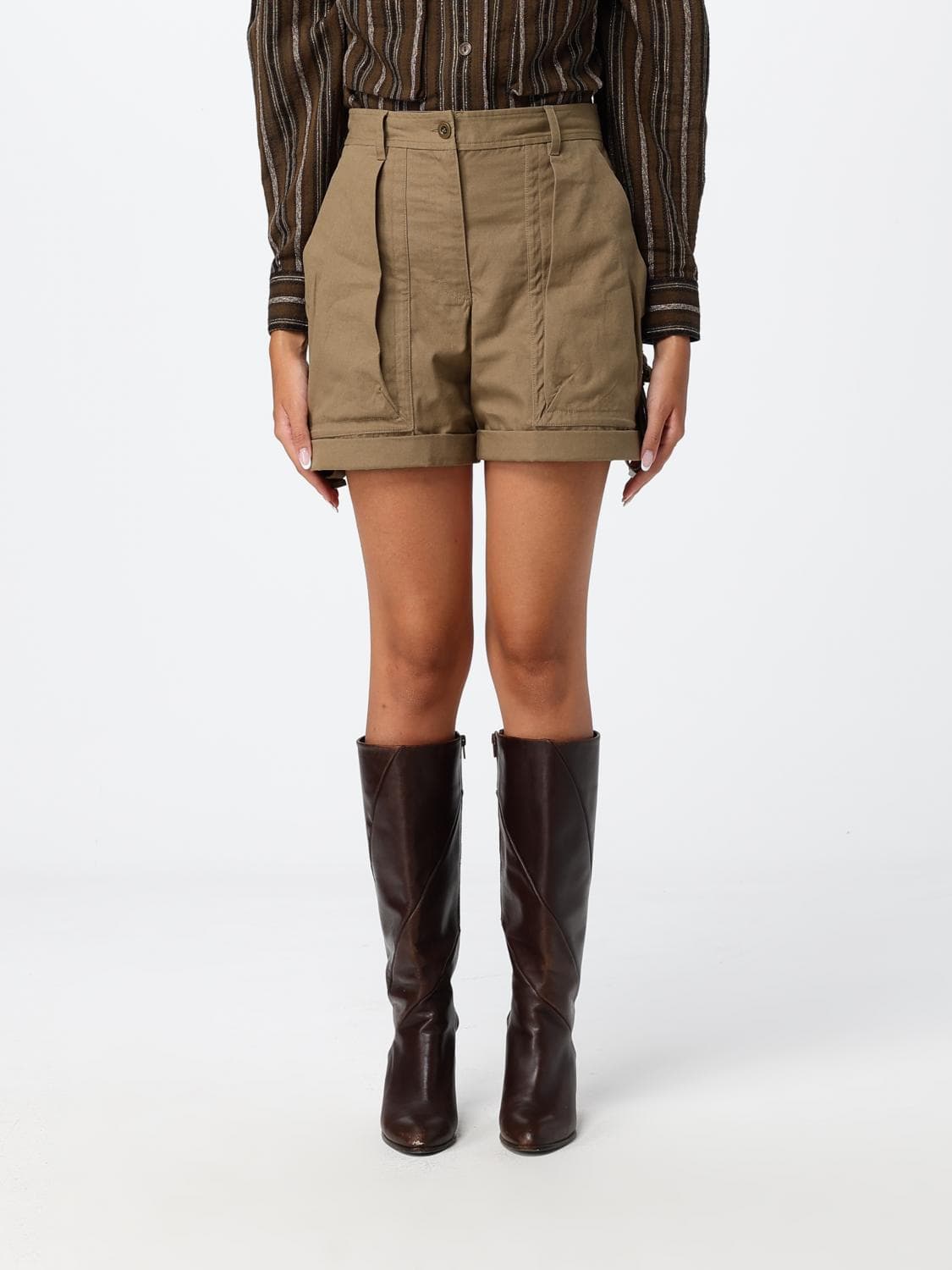 Isabel Marant Boniza High-Waisted Cotton Shorts