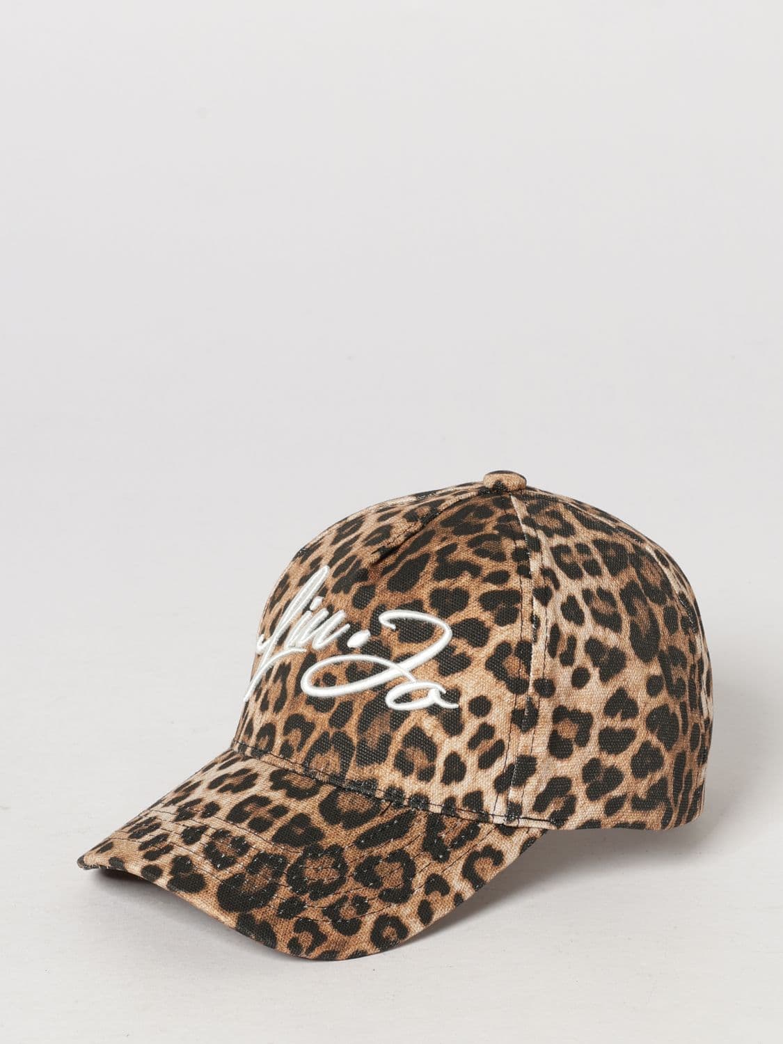 Liu Jo Animal Print Canvas Baseball Cap with Embroidered Logo