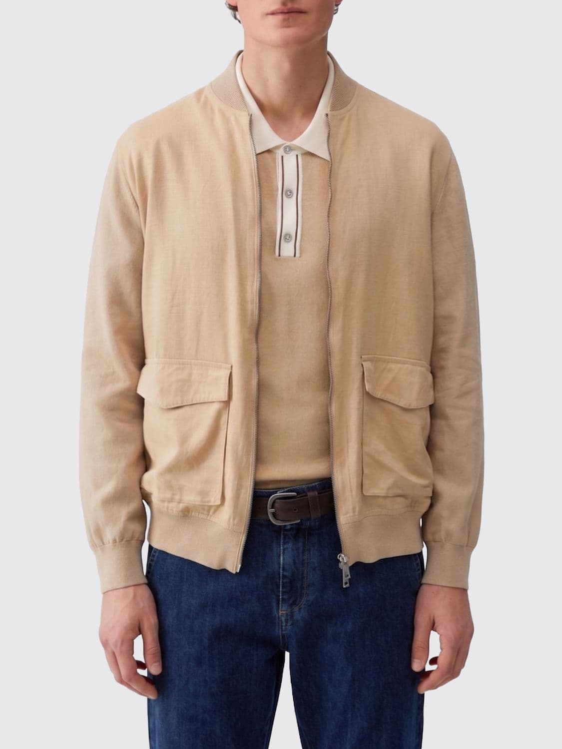 Liu Jo Cotton Bomber Jacket with Zip Closure and Classic Collar