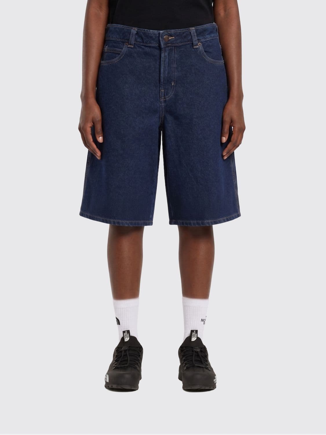Dickies High-Waisted Knee-Length Denim Shorts · 28