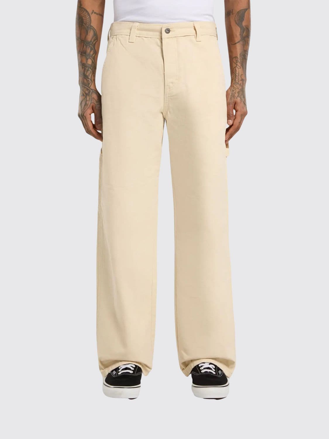 Dickies Wide Leg Cotton Carpenter Trousers with Contrast Back Logo