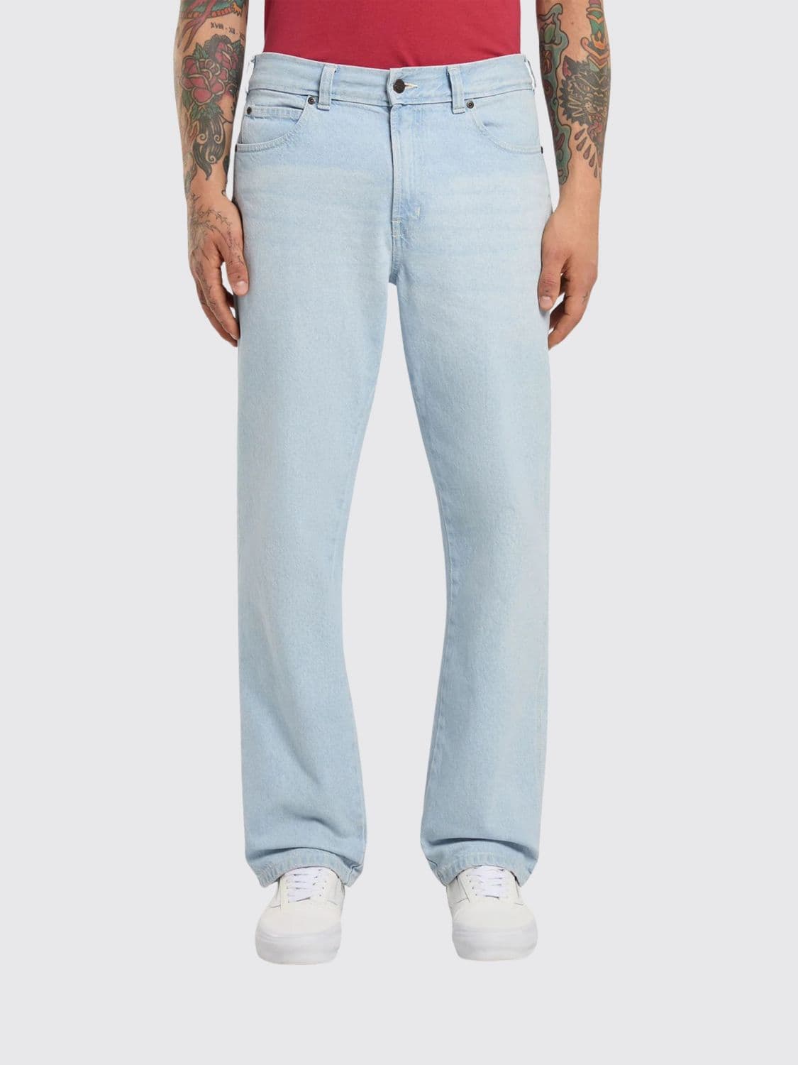 Dickies 954 Straight Leg Carpenter Jeans in Denim with Mid-Rise and Back Logo
