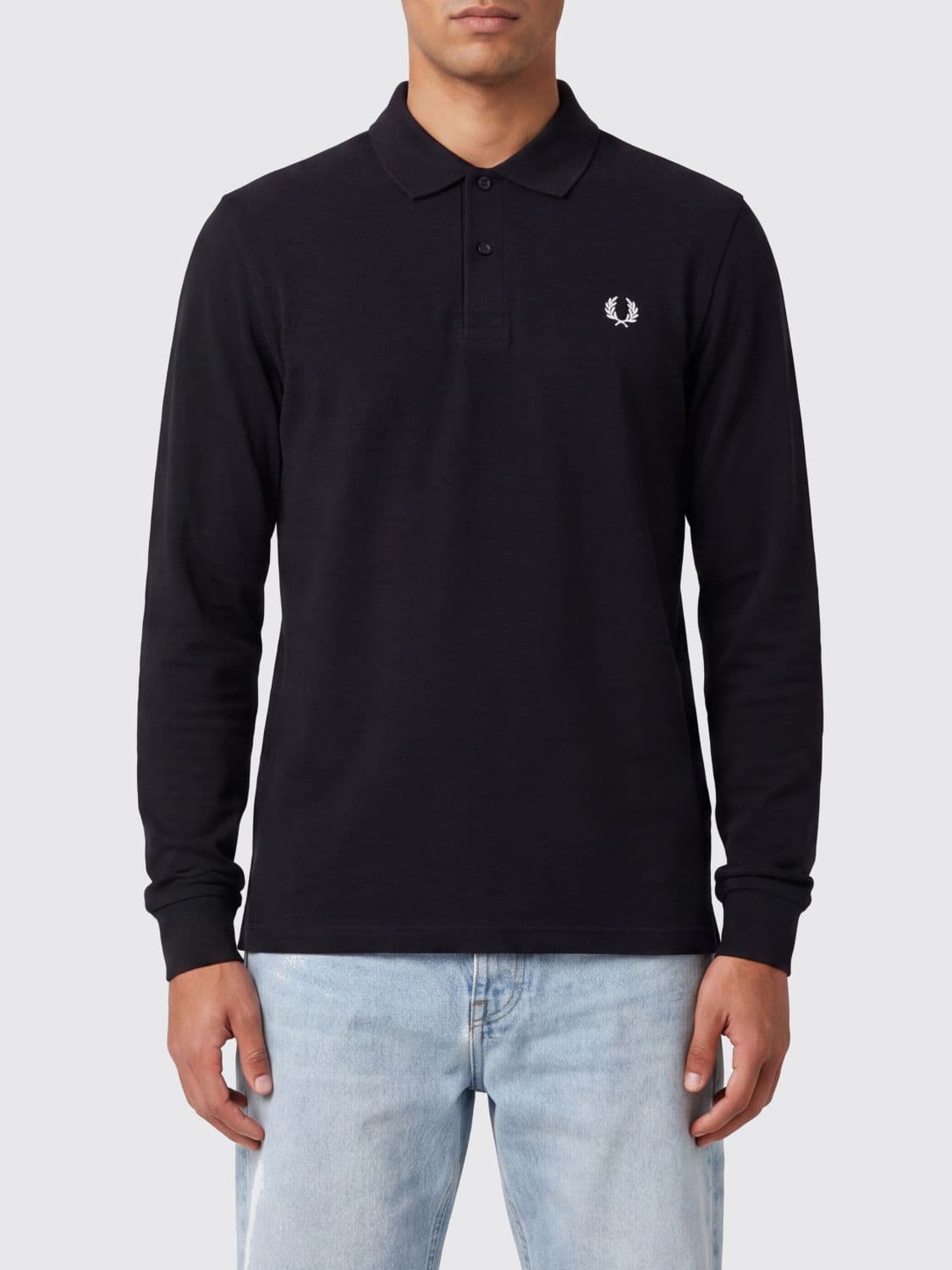 Fred Perry Long-Sleeved Piqué Cotton Polo Shirt With Embroidered Logo