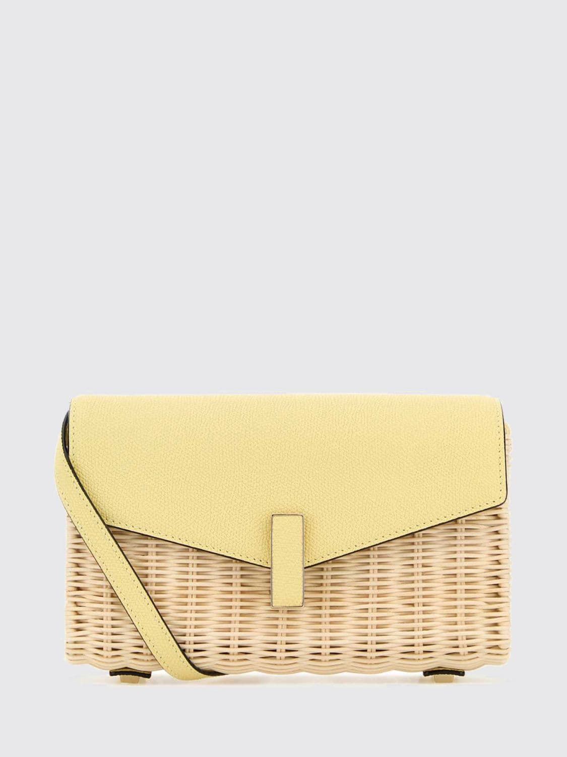 Valextra Iside Bicolour Raffia and Leather Mini Cross-body Bag · OS