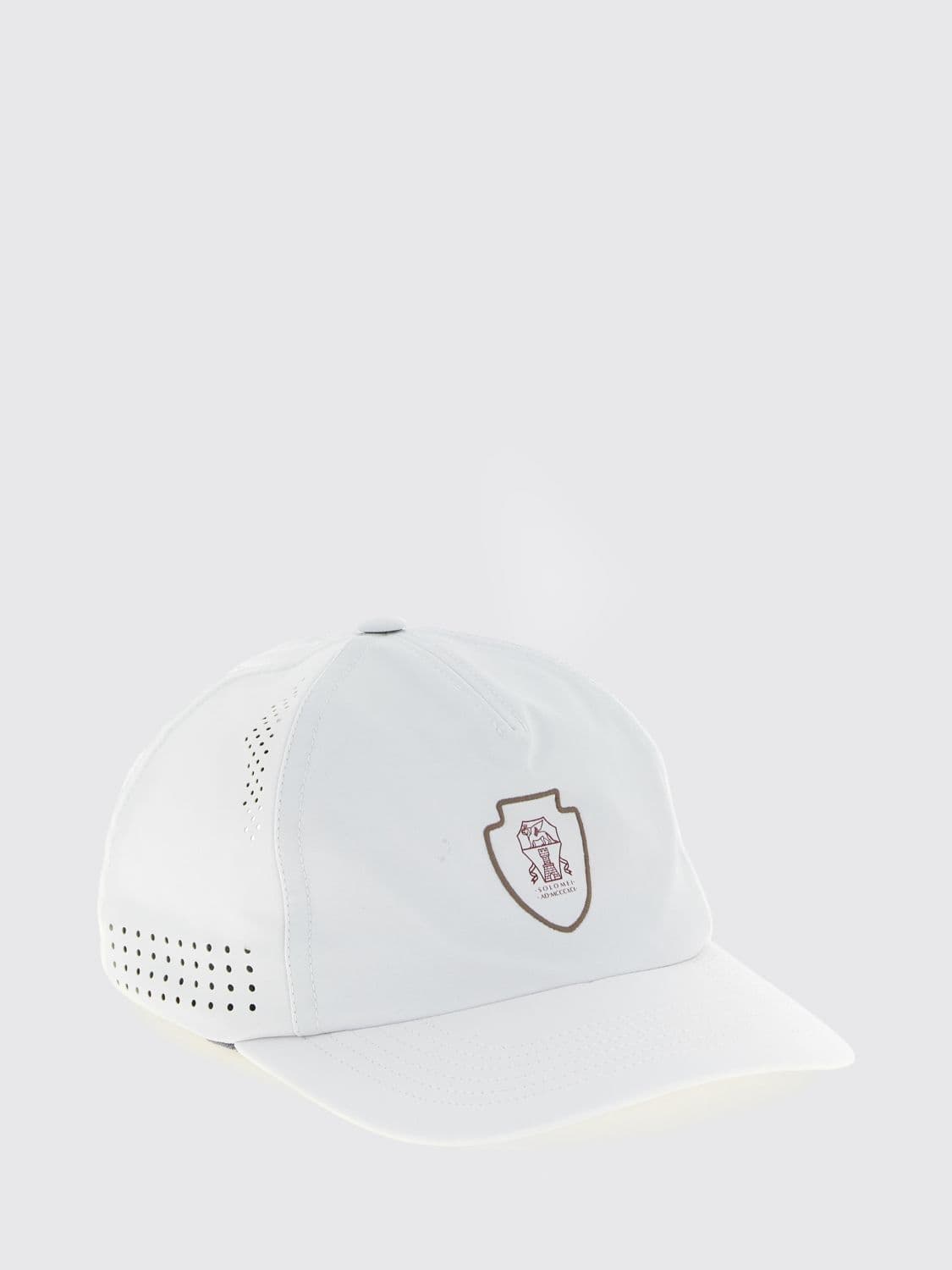 Brunello Cucinelli Nylon Baseball Cap with Contrast Logo and Rigid Visor · S