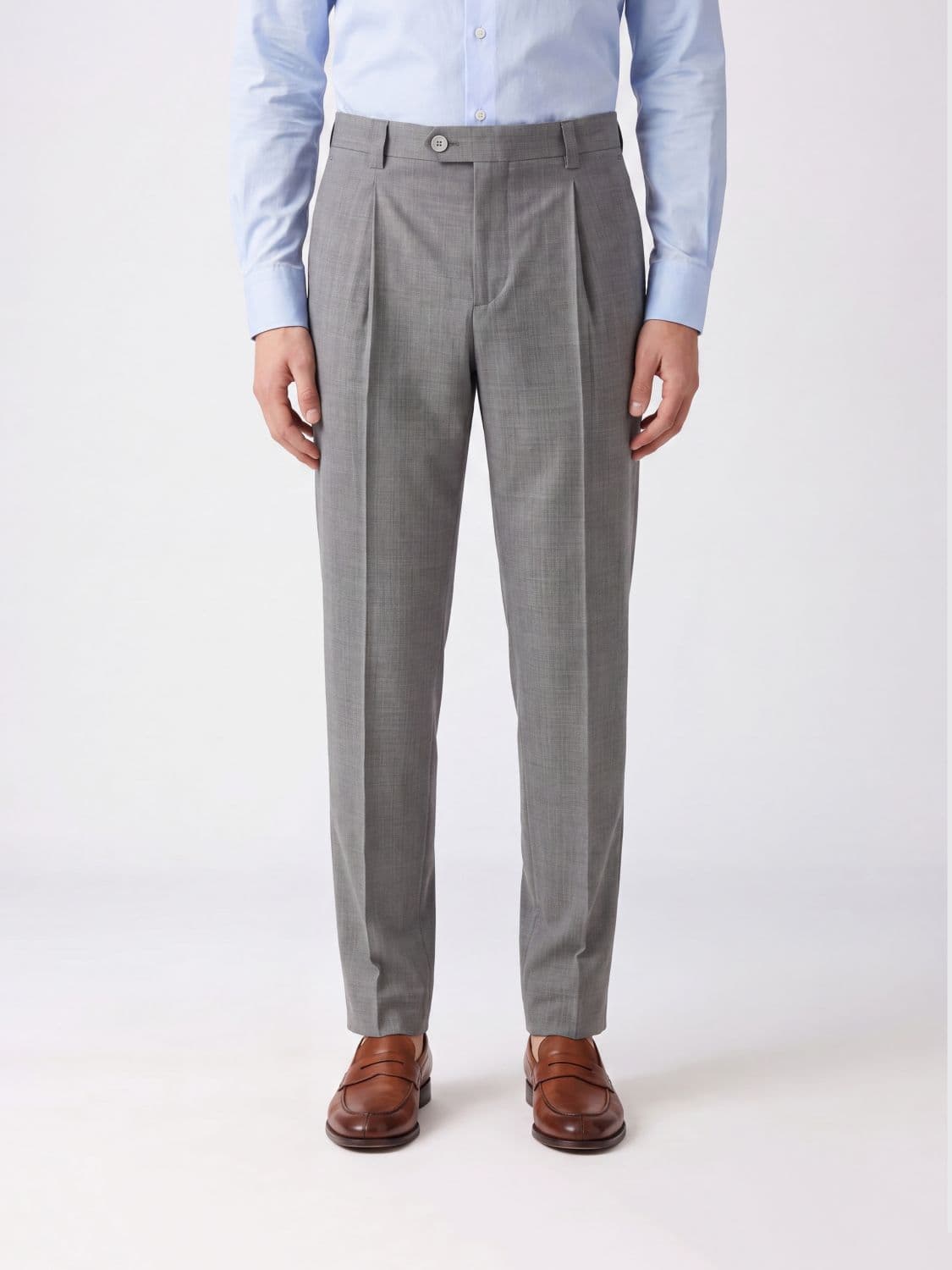 Brunello Cucinelli Slim Fit Virgin Wool Tailored Trousers