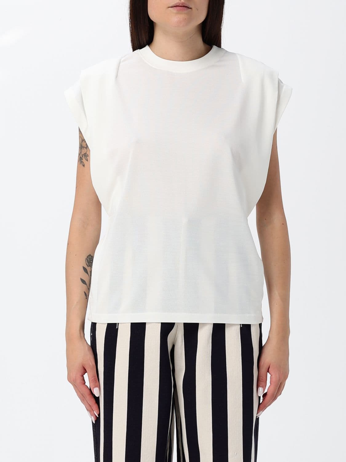 Jacquemus Le Debardeur Ventadou Cotton Top with Embroidered Logo