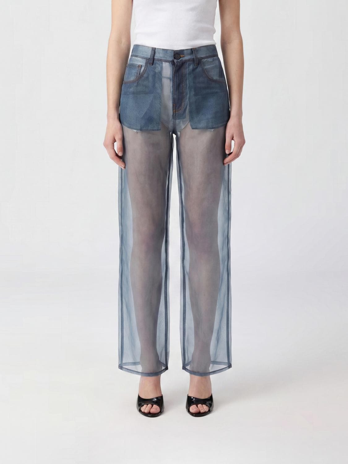 Haikure Winona Wide-Leg Silk Organza Trousers