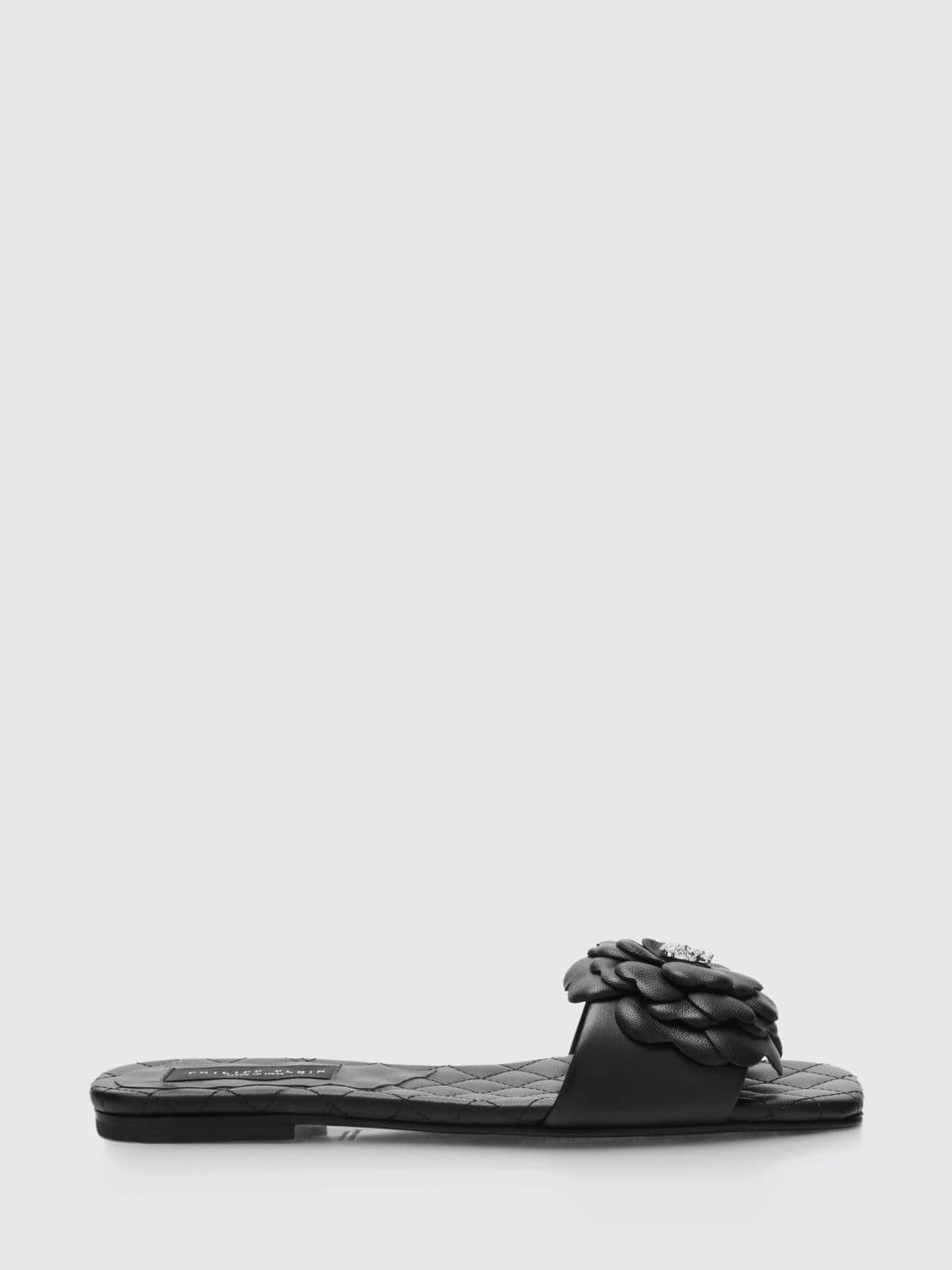 Philipp Plein Heeled Sandal Woman color Black