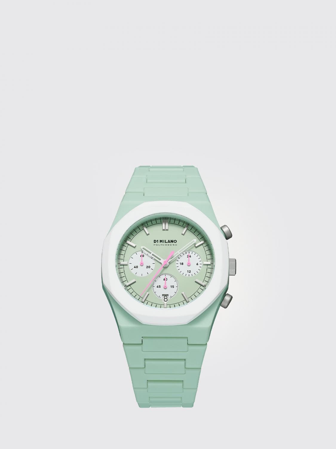 D1 Milano Bicolour Polycarbonate Watch with Abstract Pattern