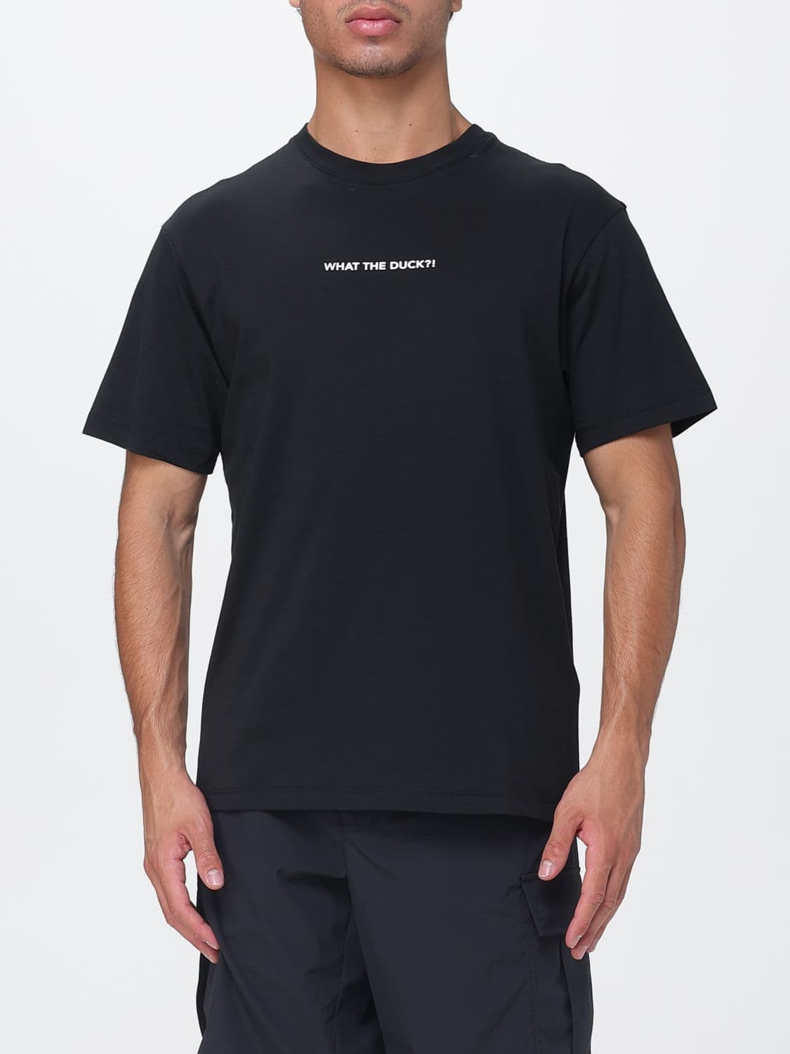 Save The Duck Pure Cotton Crewneck T-shirt with Graphic Slogan Print by