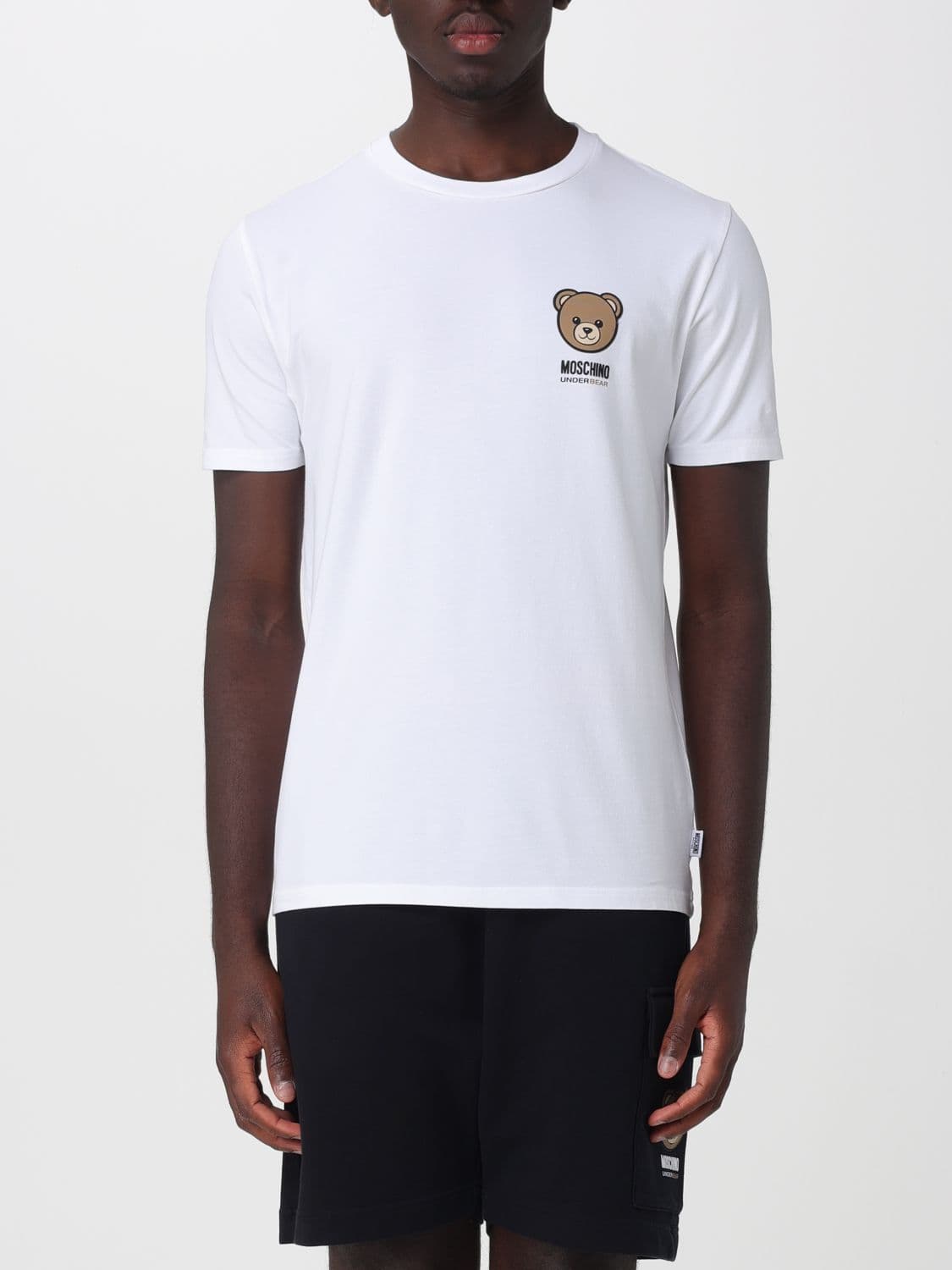 Moschino Teddy Bear Print Cotton T-shirt with Logo