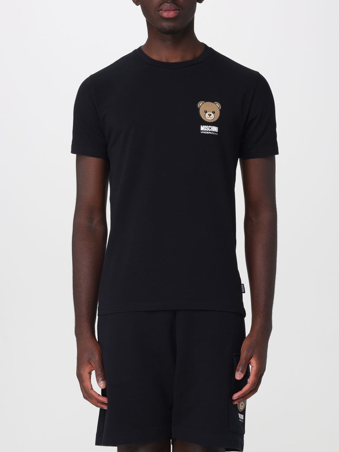 Moschino Teddy Bear Print Cotton T-shirt with Logo