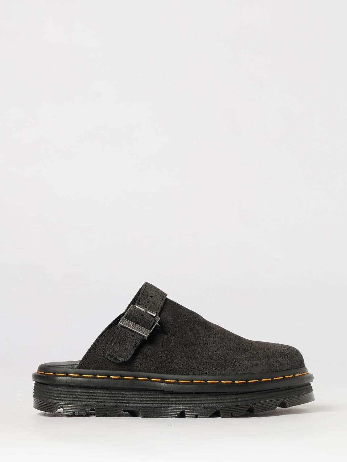 Dr. Martens Zebzag Suede Mules with Adjustable Strap