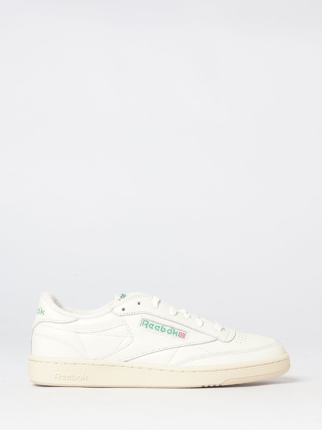 Reebok Club C 85 Vintage Low Top Trainers in Smooth Leather with Contrast Logo