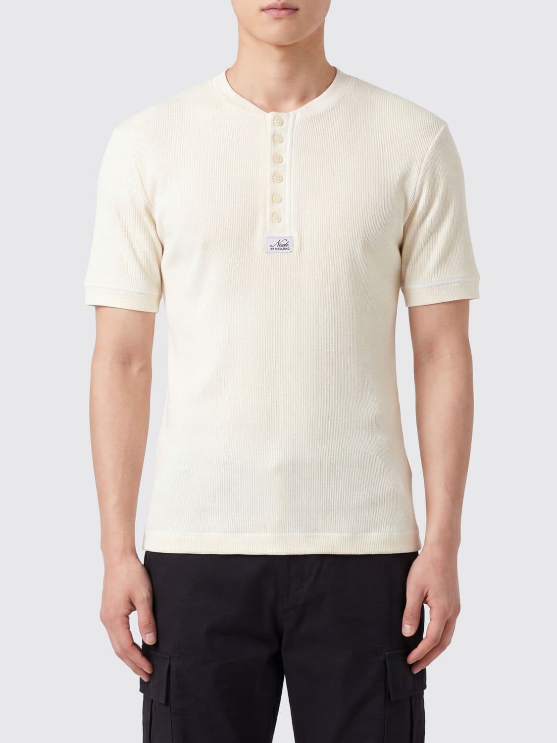 Magliano Slim Fit Stretch-Cotton T-Shirt with Six-Button Placket · L