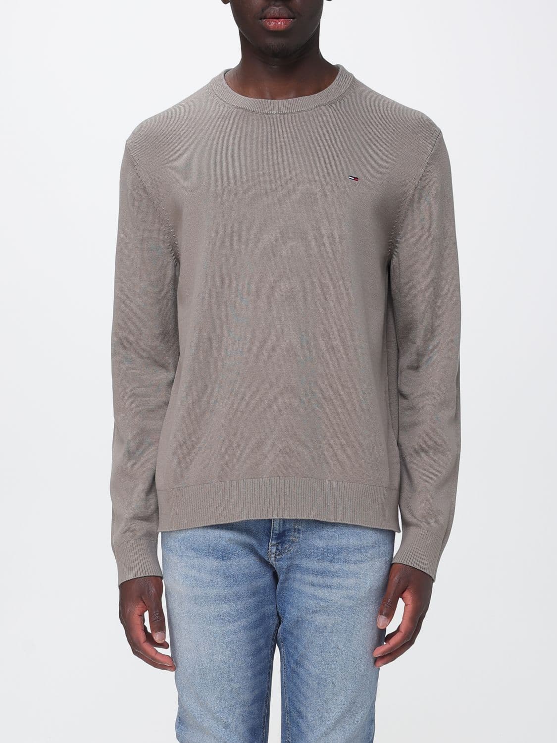 Tommy Jeans Sweater Men color Dove Grey · S