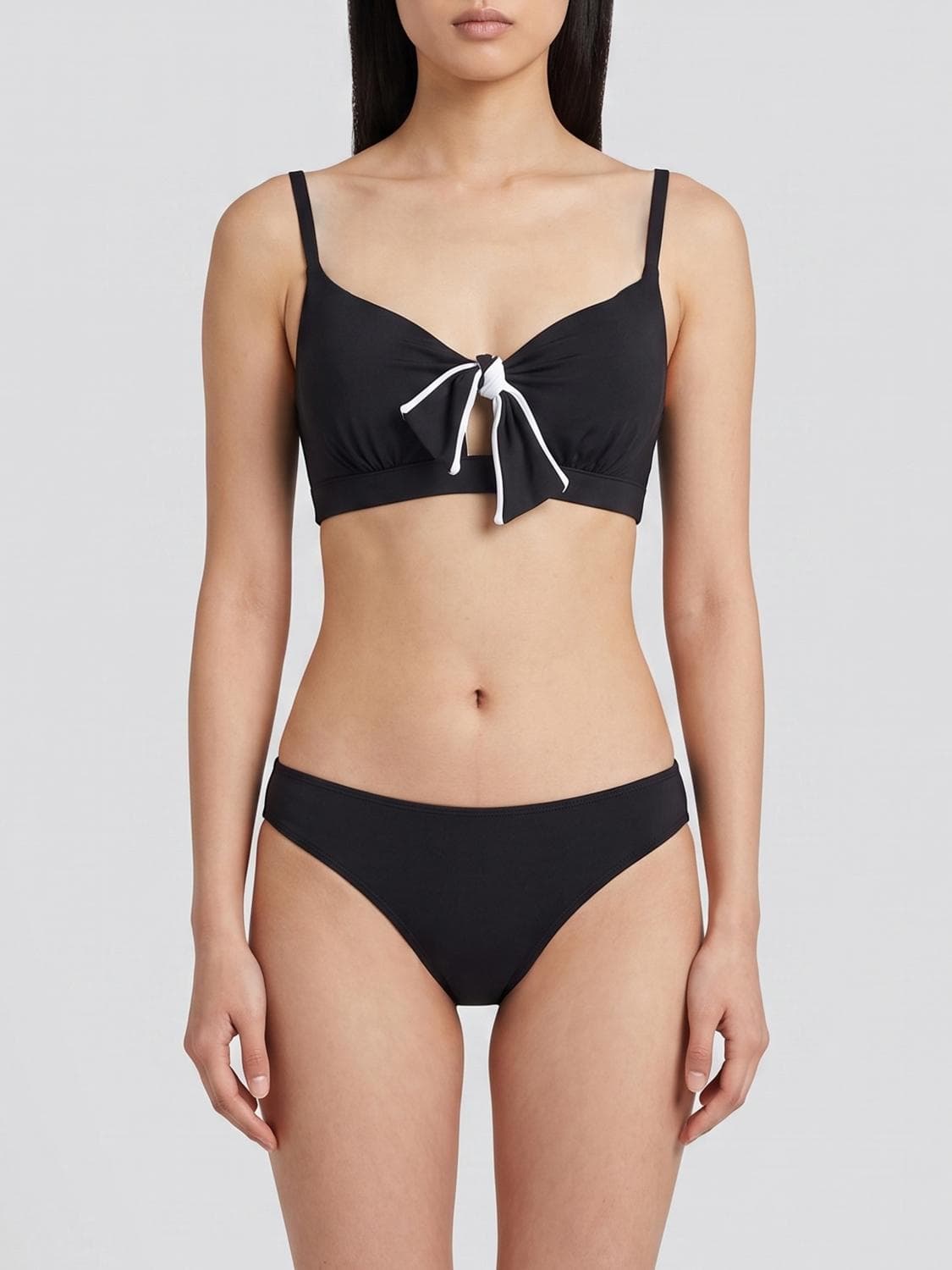 Max Mara Off-the-Shoulder Polyamide V-Neck Bikini Top