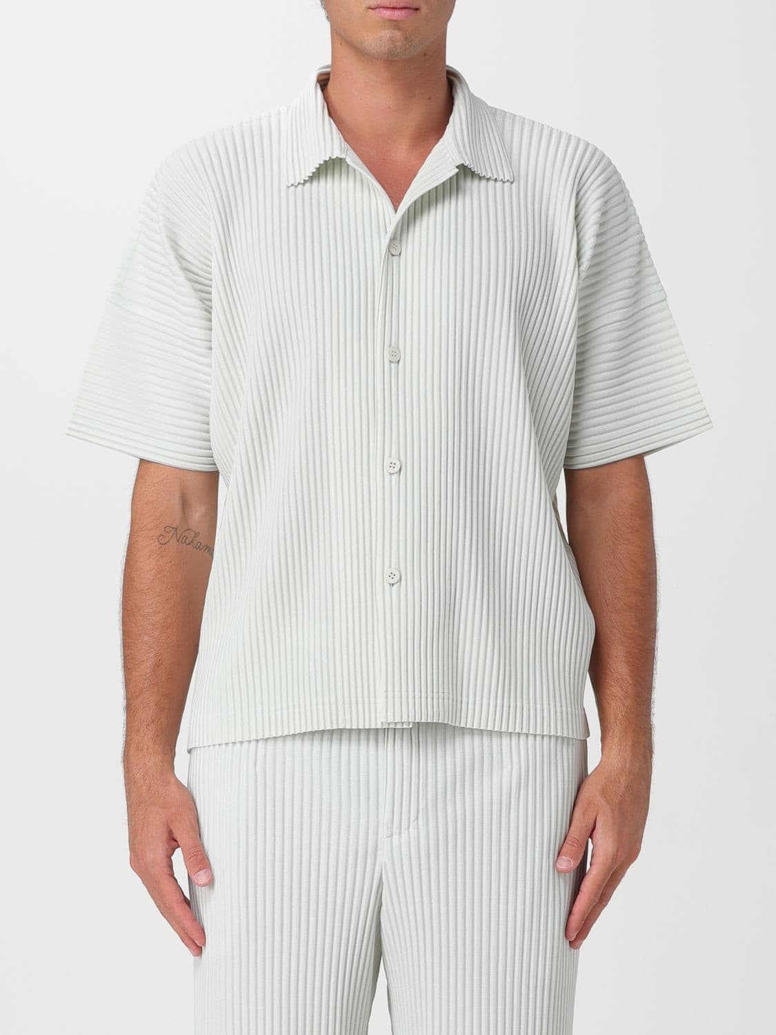 Homme Plisse' Issey Miyake Homme Plissé Issey Miyake Crêpe Short-Sleeved Bowling Shirt · 4