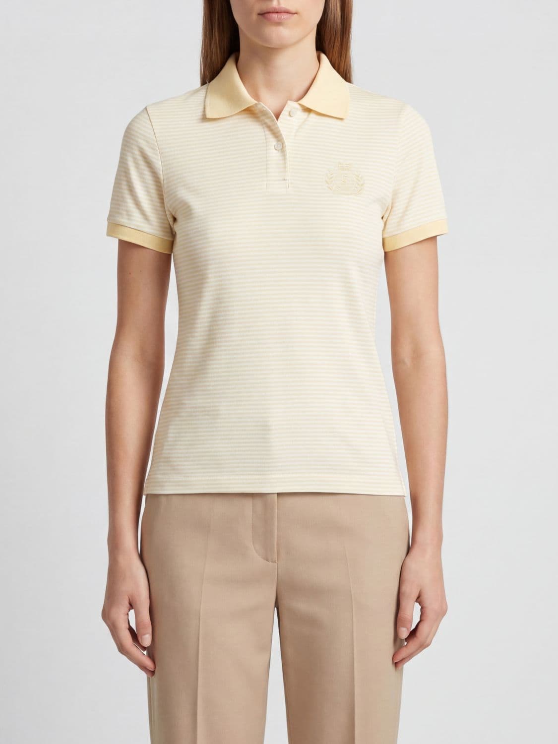 Sporty & Rich Polo Shirt Woman color Yellow