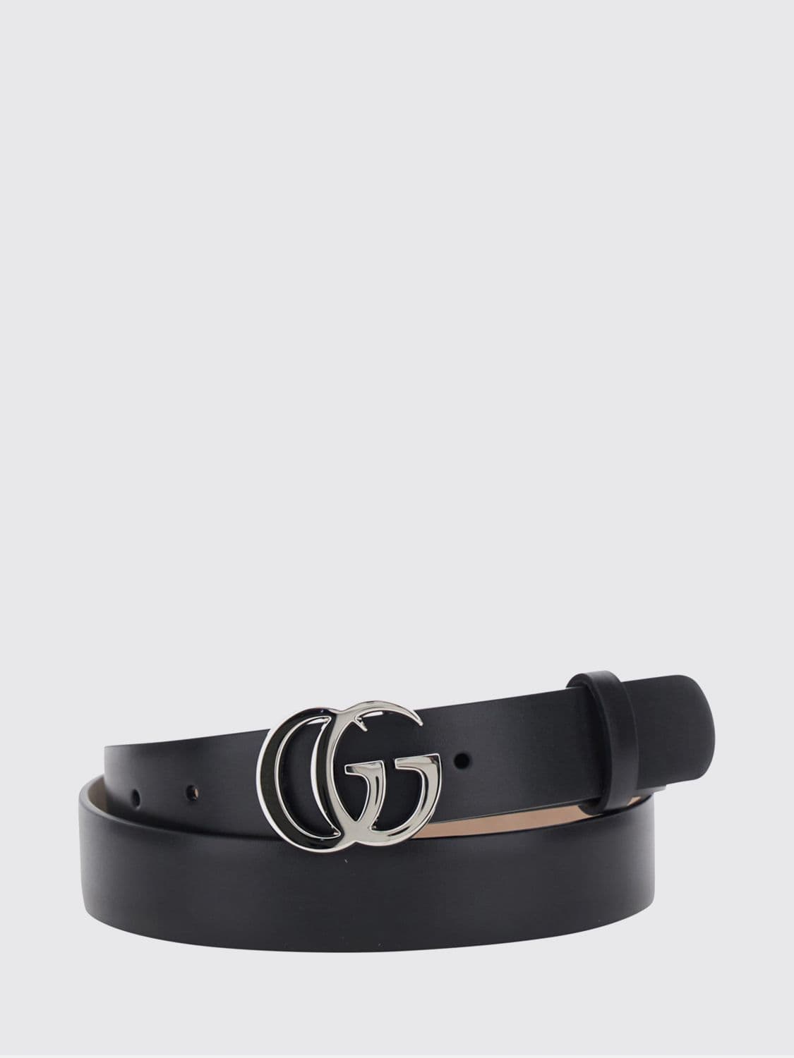 Gucci GG Marmont Smooth Calfskin Belt with Monogram Buckle