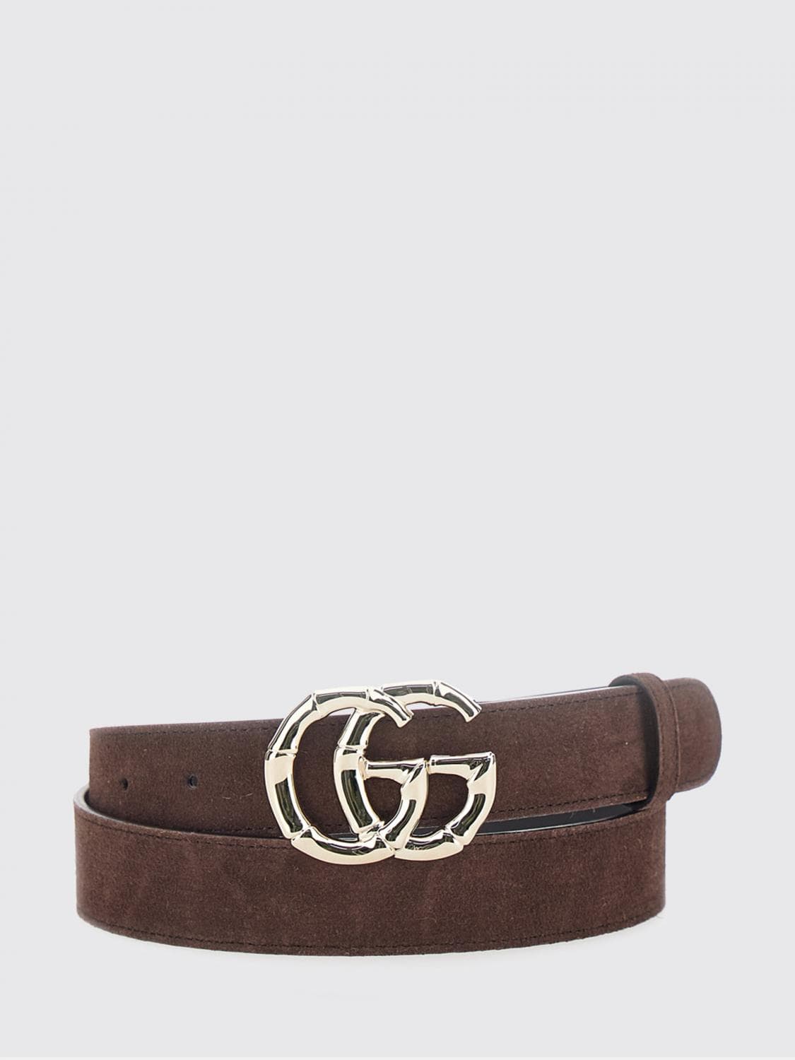 Gucci GG Marmont Slim Suede Belt with GG Buckle