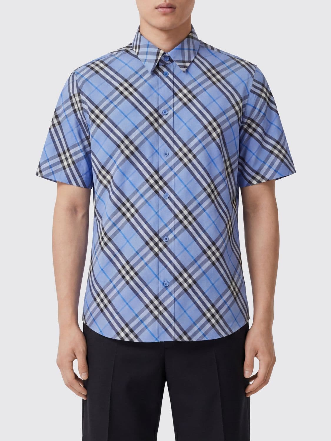 Burberry Vintage Check Cotton Short-Sleeved Bowling Shirt