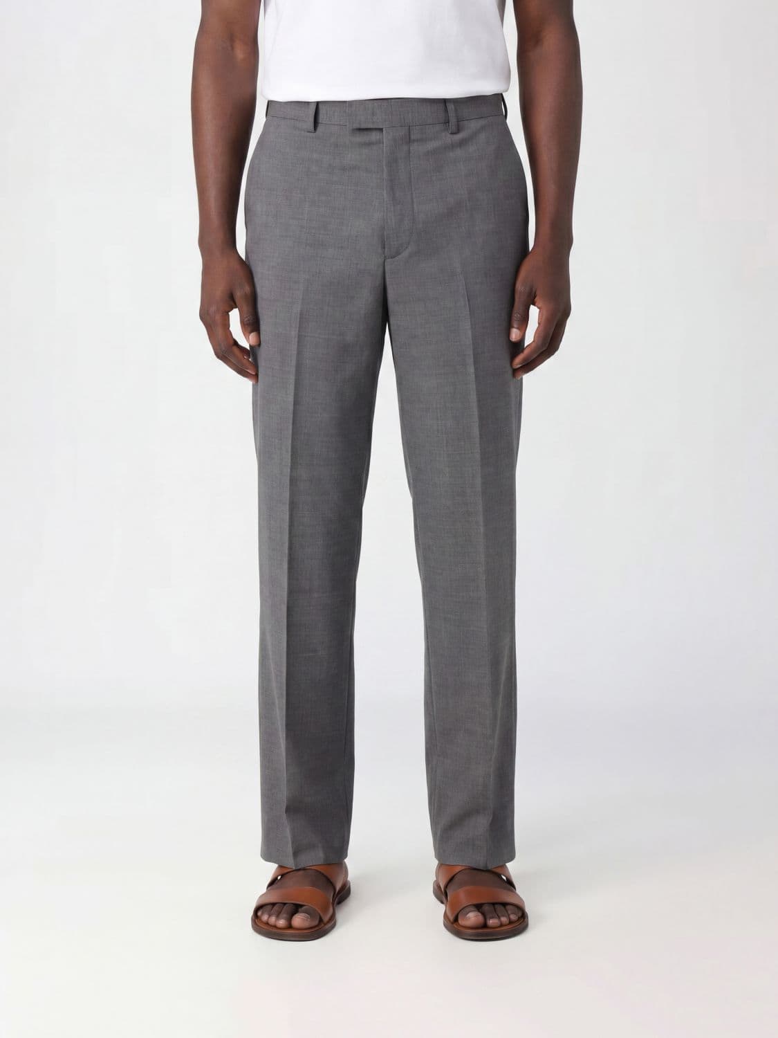 Emporio Armani Slim Fit Sartorial Trousers in Virgin Wool