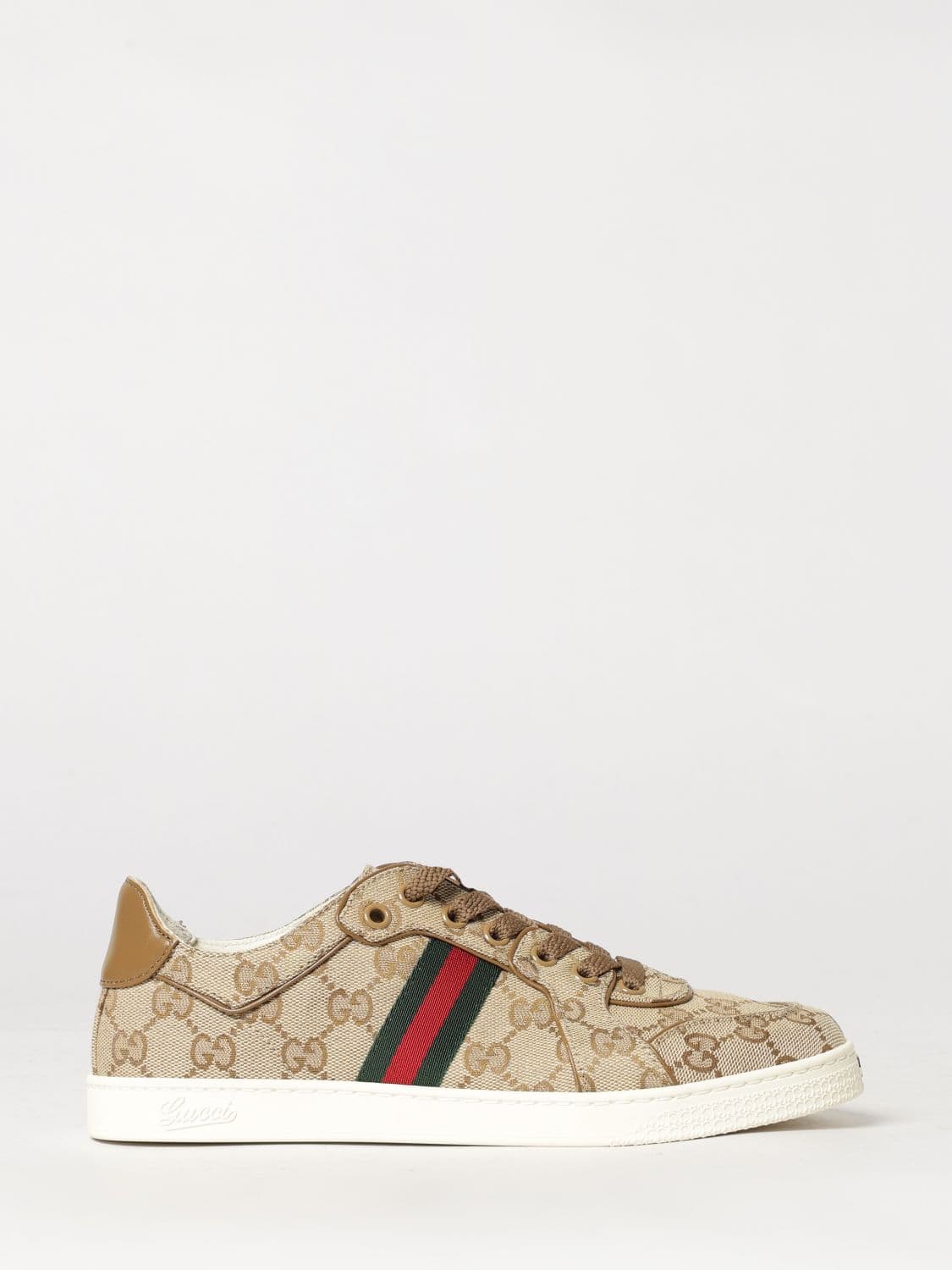 Gucci Stretch Low-Top Cotton Sneakers with Jacquard GG Monogram