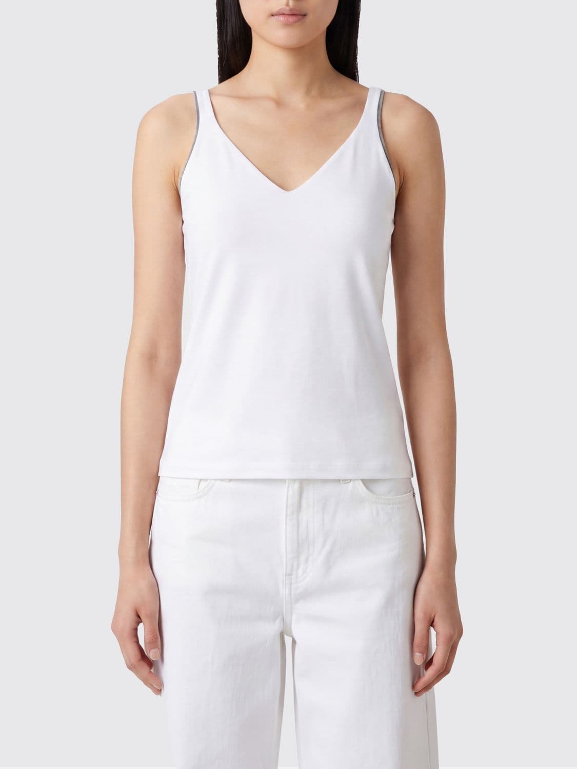 Brunello Cucinelli Top Woman color White