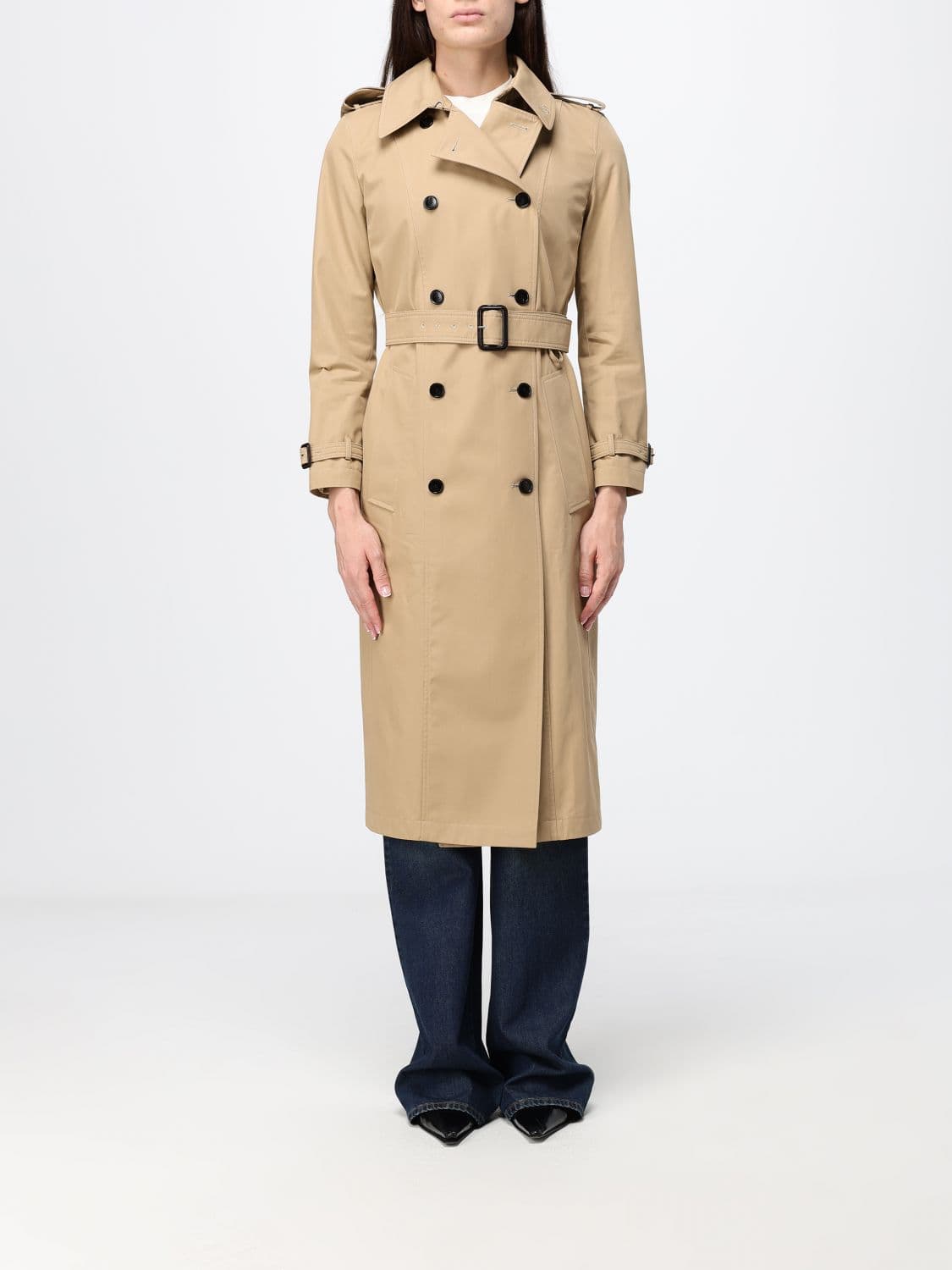Gucci Double-Breasted Cotton Gabardine Trench Coat with Belt