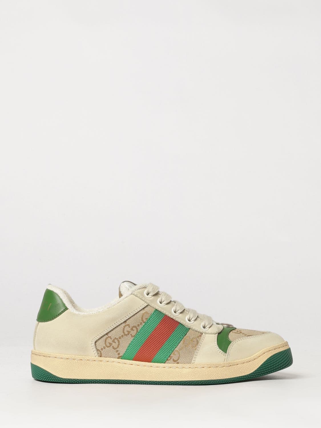 Gucci Screener Low-Top Leather and Cotton Sneakers with GG Monogram