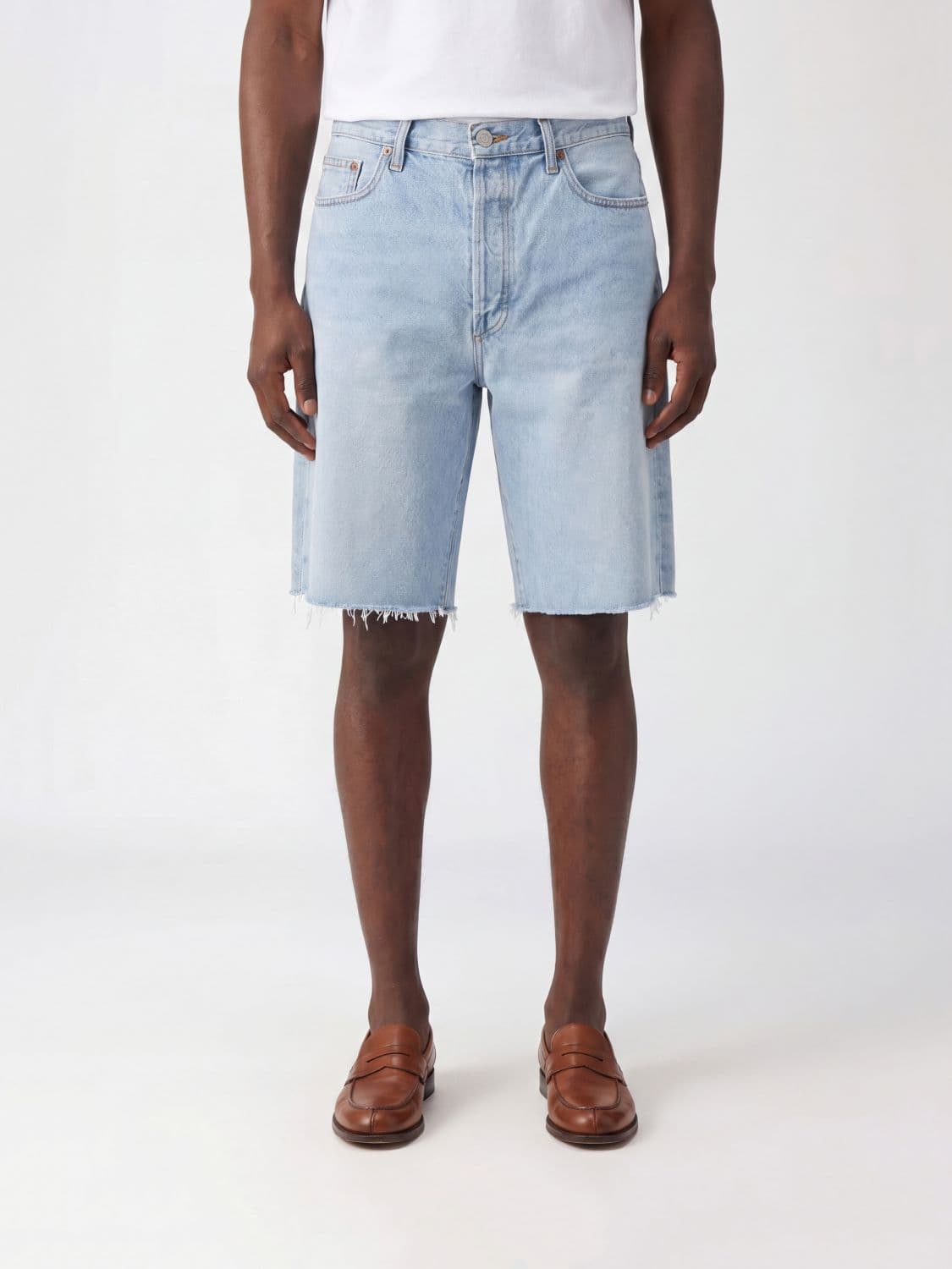 Agolde Five-Pocket Organic Cotton Denim Shorts · 32