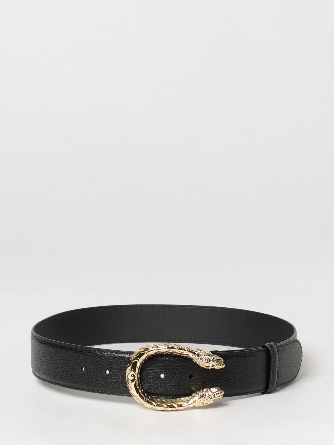 Gucci Leather Belt with Logo Buckle