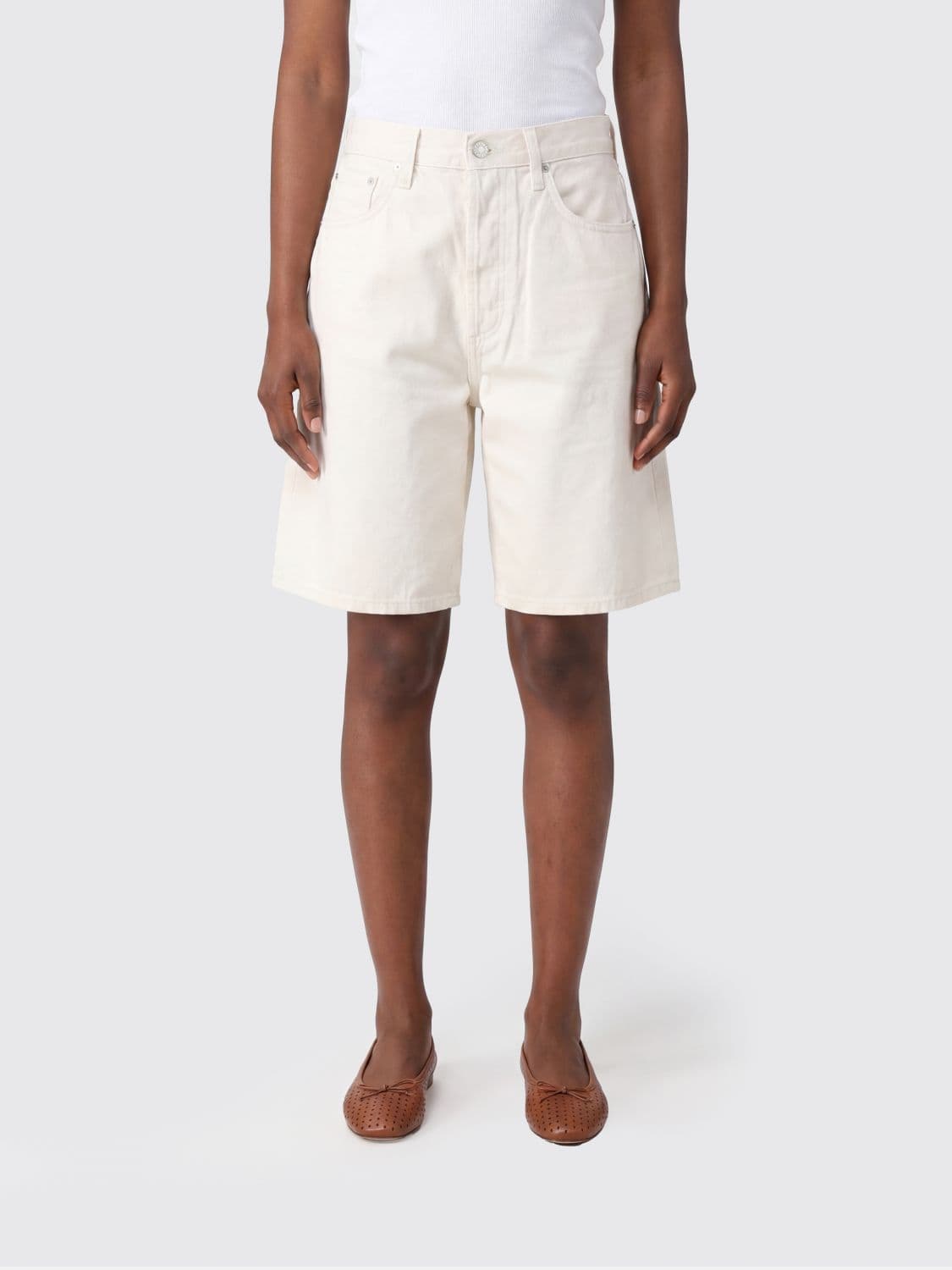 Agolde Shorts Woman color White · 25