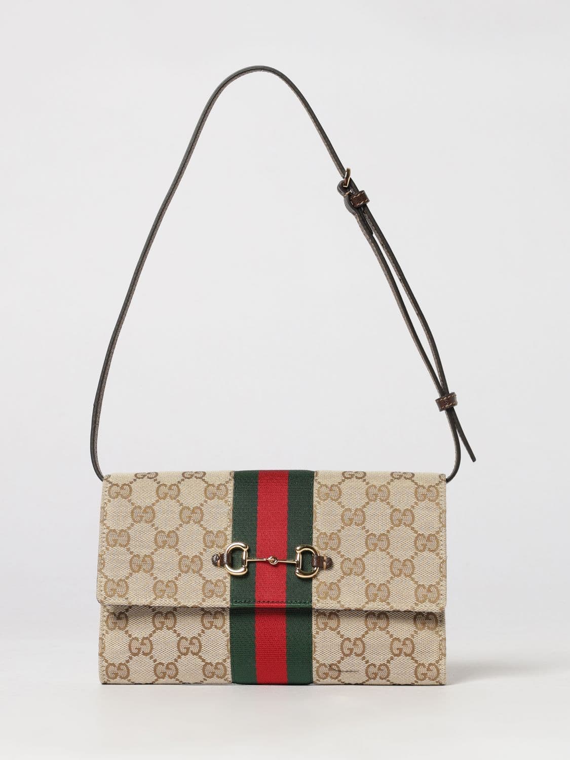 Gucci Striped Monogram Jacquard Mini Bag with Horsebit Detail · OS