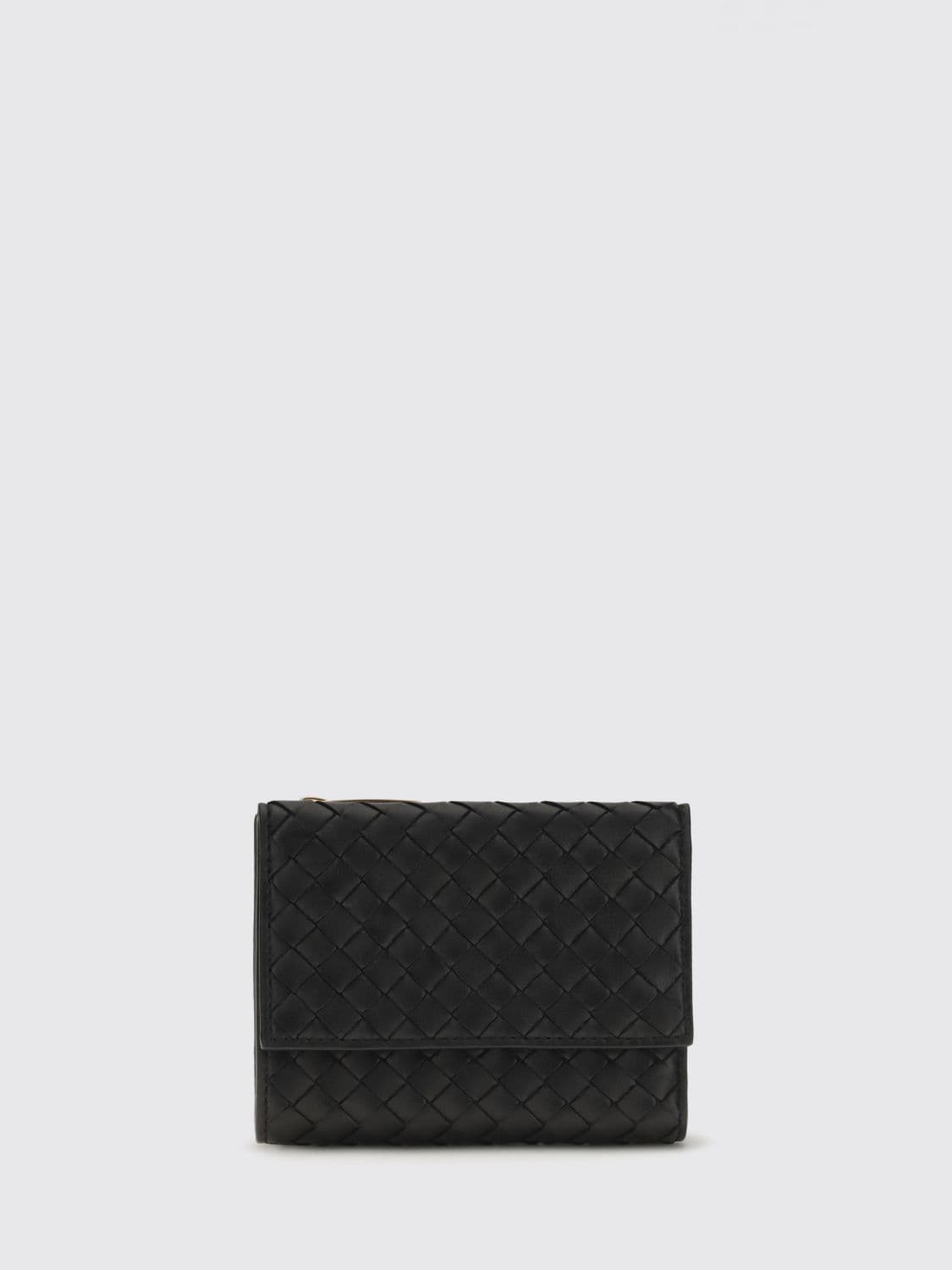 Bottega Veneta Trifold Wallet in Intrecciato Lambskin Leather · OS