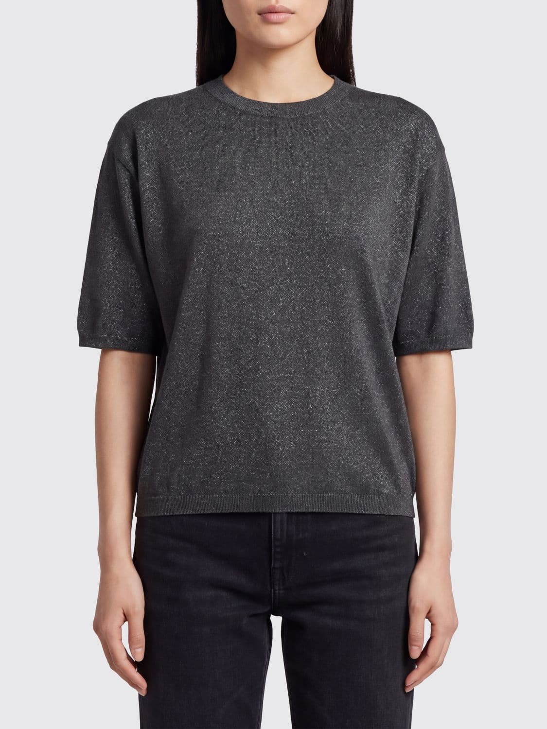 Brunello Cucinelli Relaxed Fit Cashmere and Silk Crewneck Jumper