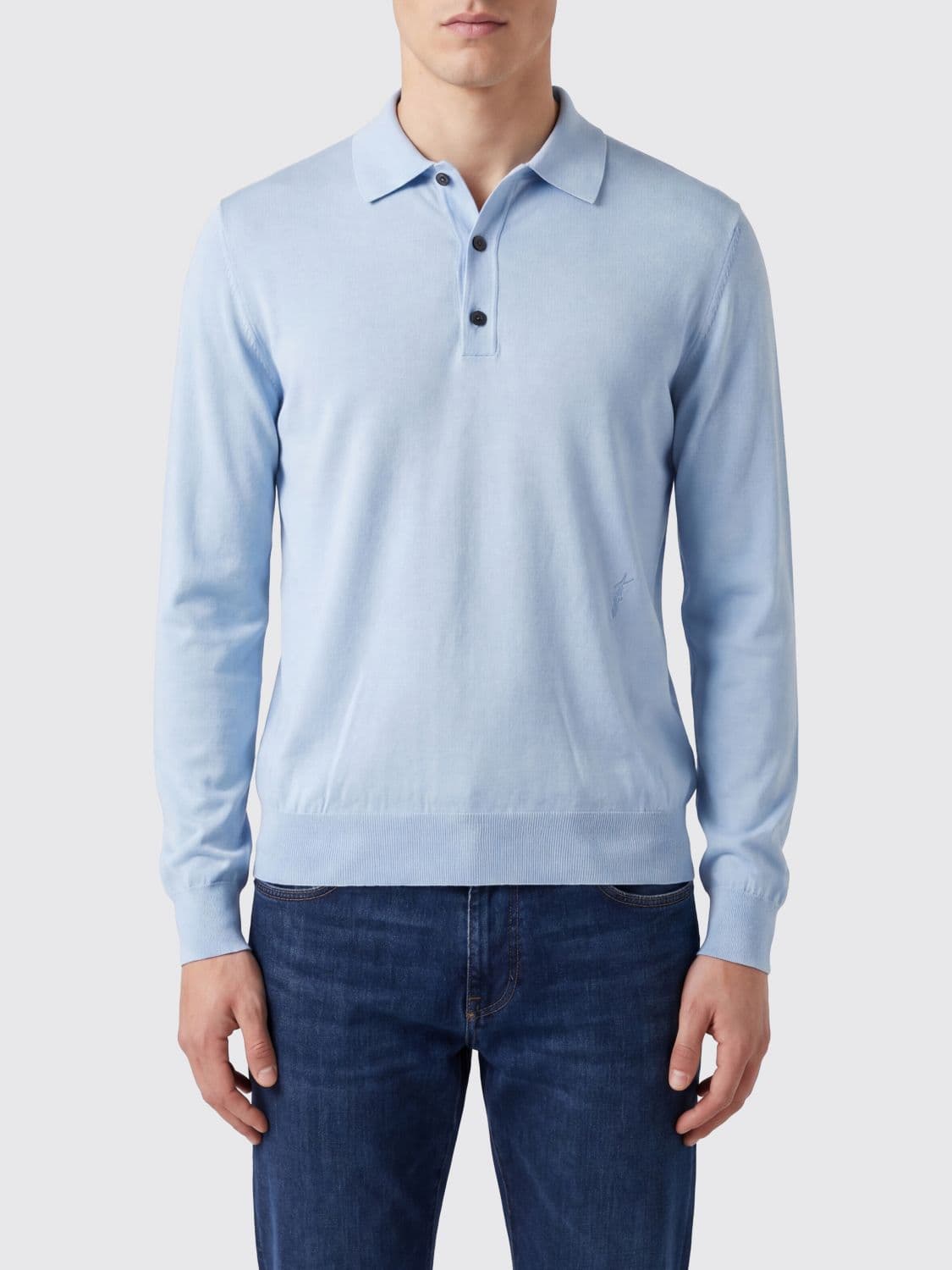Ferragamo Polo Shirt Men color Blue
