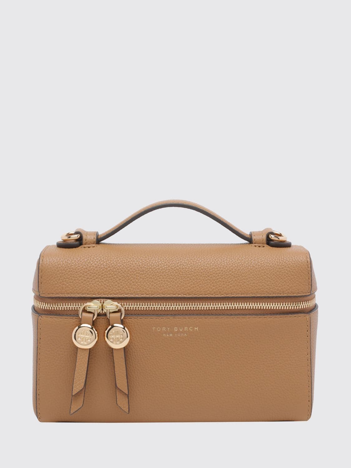 Tory Burch Romy Mini Grained Leather Handbag with Double Zip