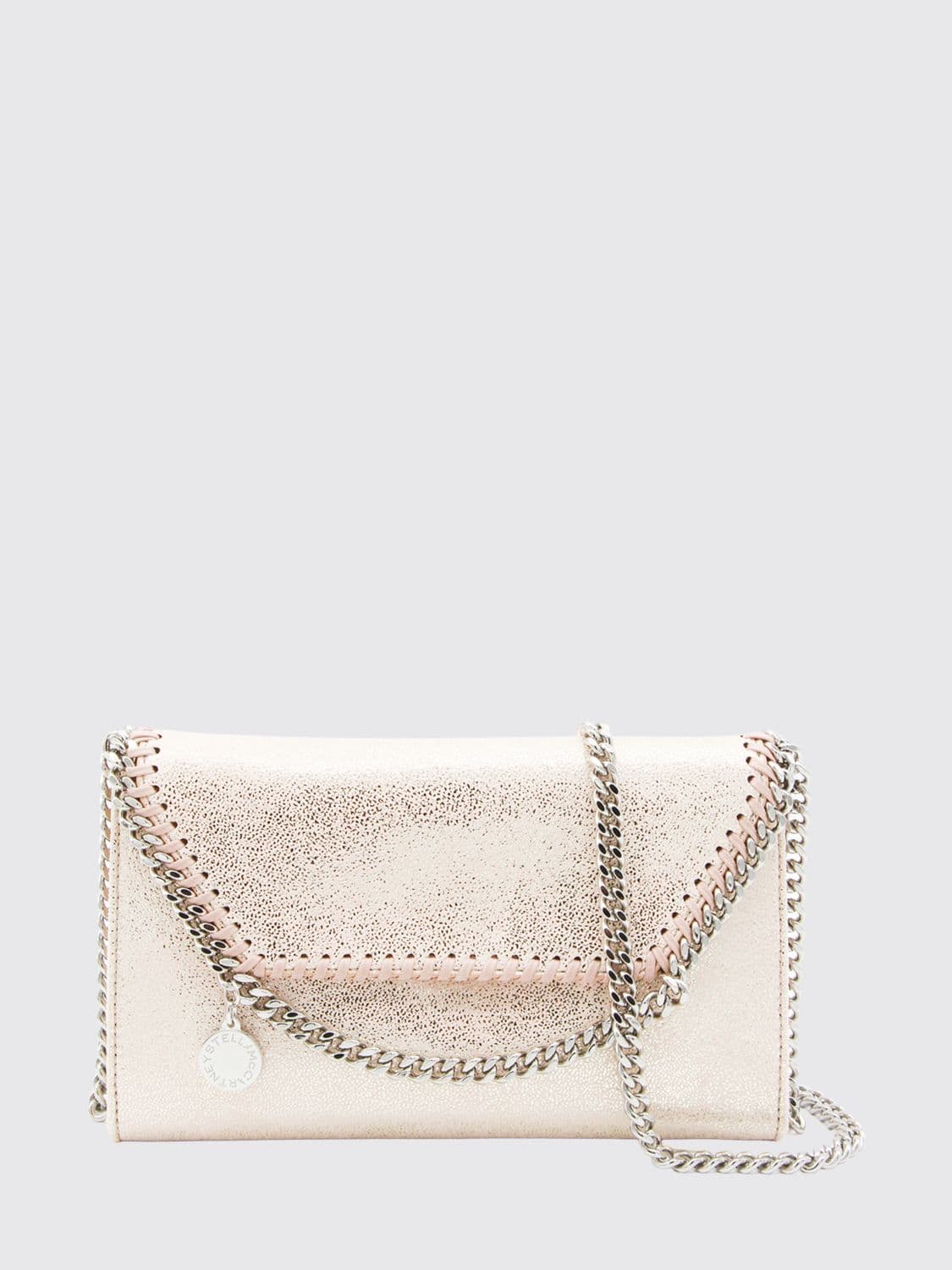 Stella Mccartney Falabella Crackled Faux Leather Wallet on Chain · OS